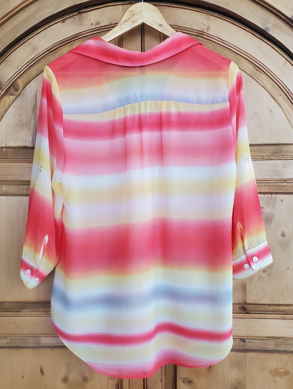 New Directions Sheer Ombre Blouse Size M - Picture 7 of 7